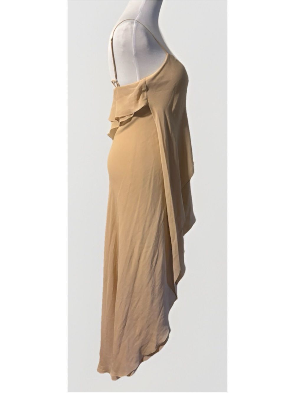 Haute Hippie Silk Cascade Slip Dress In Champagne Size XS~ Excellent - Picture 3 of 7